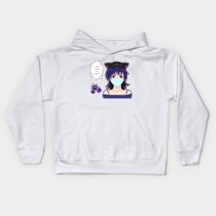 Kawaii girl and virus. Manga style. Wash your hands Kids Hoodie